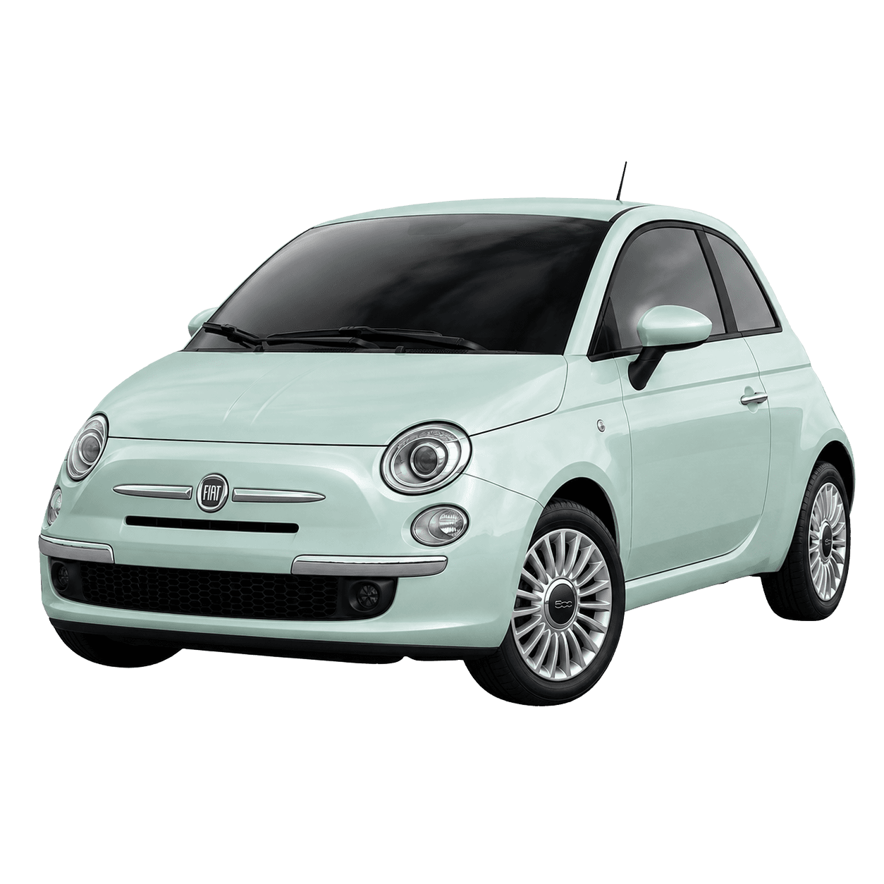 Fiat 500 compact hire car for easy local driving in Nottingham
